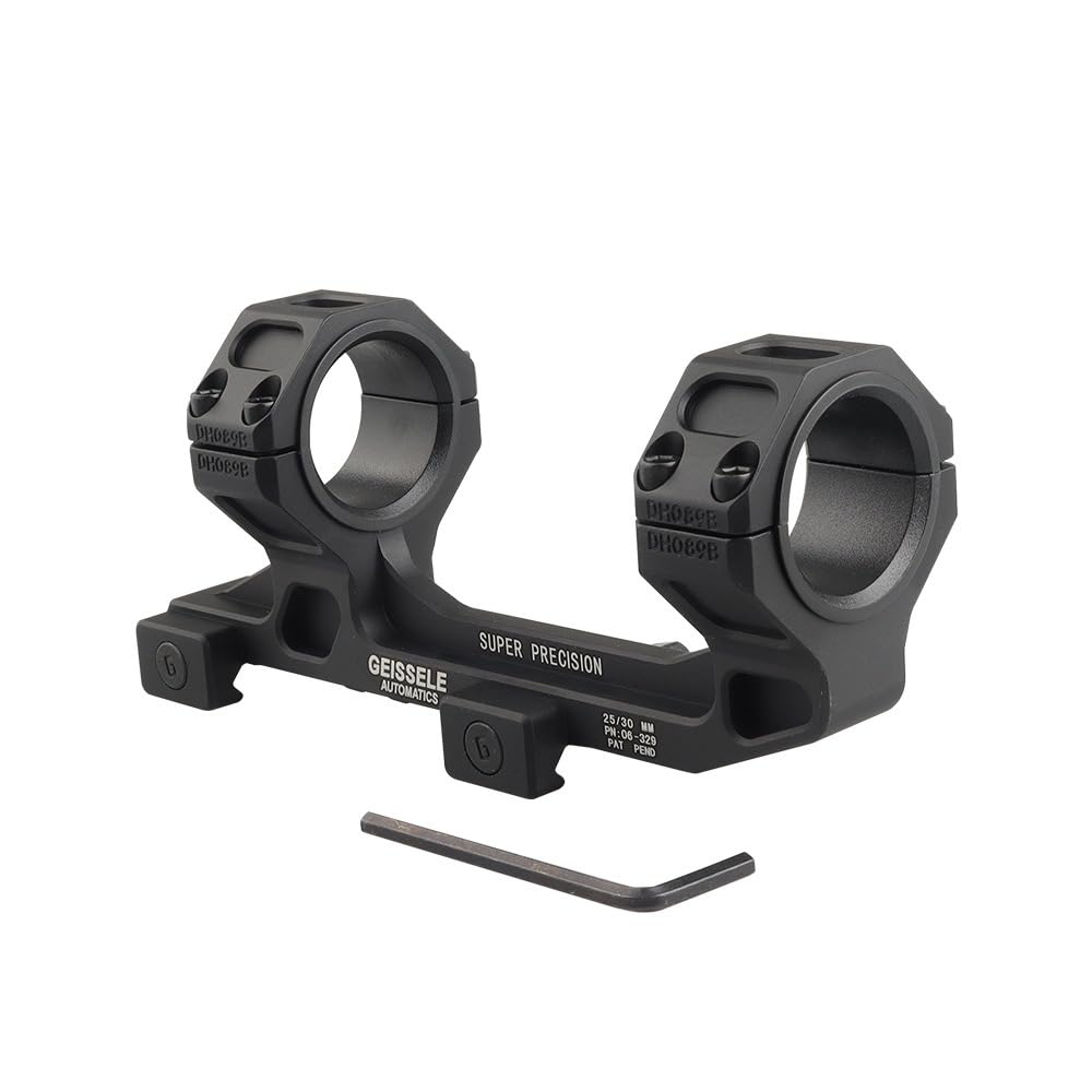 ProWildGear GEISSELE Type Ring Scope Mount Integrated Optical Sight Mount 20mm Rail Picatinny 30/ 25.4mm (1.54/Black) [Item]