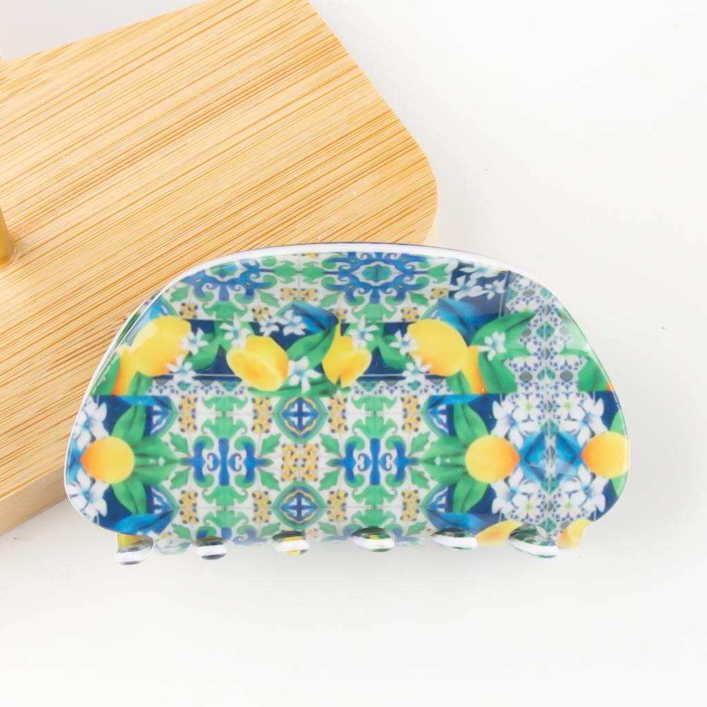 1pc Half Circle Countryside Scenery Clip, New Product, Medium Size Hair Clip, Night Hair Accessory, Hair Clip
