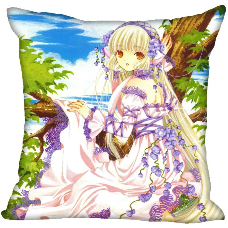 

Новая наволочка для подушки с аниме-девушкой из Chobits для спальни, дома, офиса, декоративная наволочка, квадратные наволочки на молнии, атласная, мягкая, не выцветает 45x45cm 18x18in