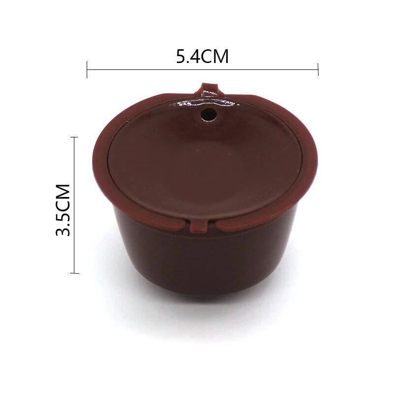 מסנני קפסולות קפה לשימוש חוזר של Ayevin - תואם לדולצ'ה גוסטו ולנספרסו, סט 6 יחידות עם כפית ומברשת, אביזרי מטבח ידידותיים לסביבה