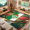Real Betis Football Print Crystal Velvet Rug, Comfortable Water Absorbent Non Slip Indoor Floor Carpet