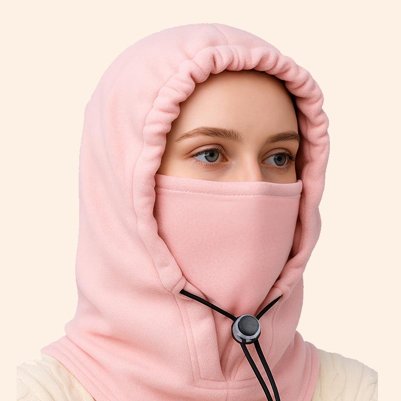 Polar Fleece Winter Hat Riding Windproof Ski Mask Women's Hat Scarf Integrated Outdoor Sports Warm Hood