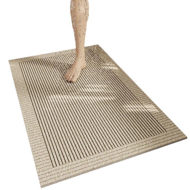 Modern Minimalist Anti-Slip Bathroom Silk Ring Mat - Cuttable, Dirt-Resistant, Hollow Drain Foot Pad