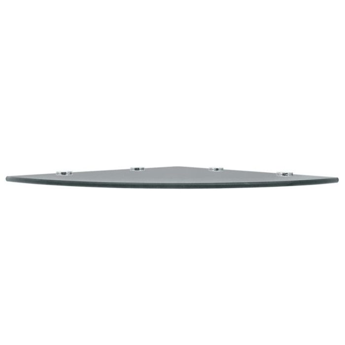 Corner Shelf - vidaXL - Black Glass - 45 X 45 Cm - 8 Mm Thickness - Accessories Included