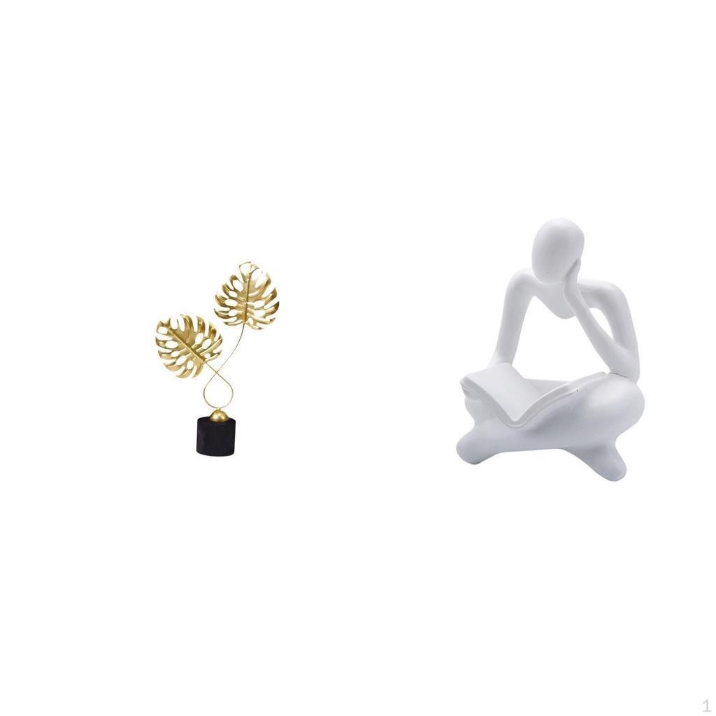 Figurine Sculpture Ornament for Desk Cabinet Indoor Housewarming Fireplace Abstract Thinker Statue