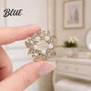 Non-deforming Brooch Pin Faux Pearl Wreath Design Lapel Pin