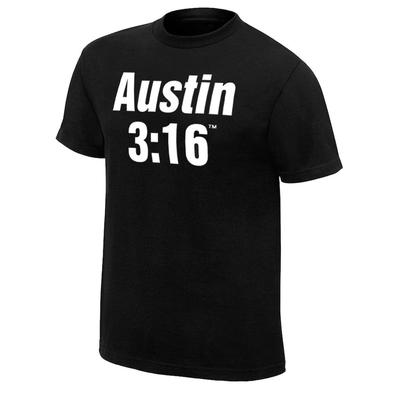 Steve Austin Black "Stone Cold" Men's 3:16 T-shirt New Summer Hot Selling Short Sleeve Two R He Plus Size