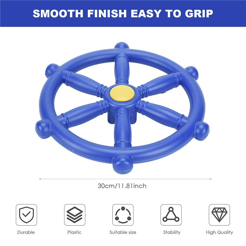 Pirate Ship Wheel Toy Outdoor Playhouse Toy Imaginative Swingset Attachment Playground Accessories for Swingset Tree House