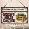 D Flat Retro German Humor Wood Wall Art Sign x Inches Vintage Recycled Decor for Home Bar Cafe Garage