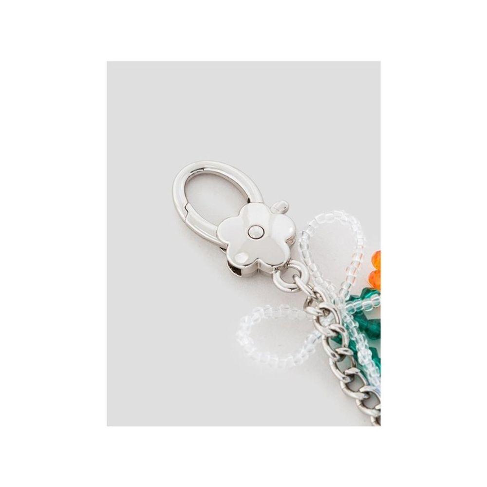 8seconds Flower Bead Keychain Gray (19578ZWY43)