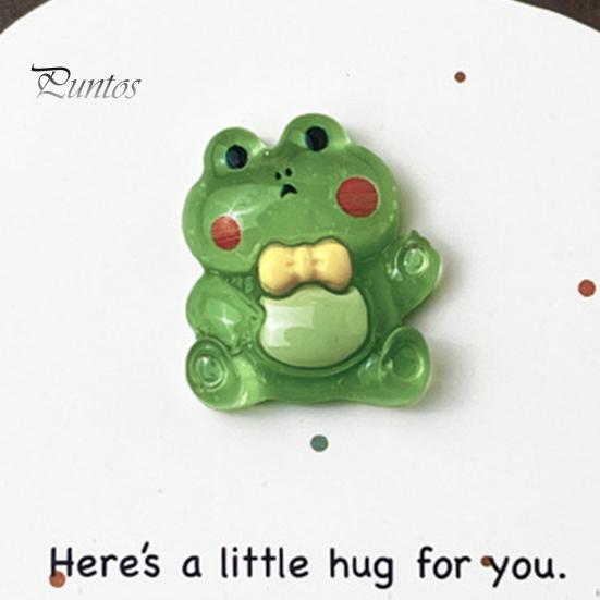 Kapesní objetí kreslený dinosaurus dekorace s přáním Malé objetí Zelená žába Pryskyřice Ornament Přátelé Rodina Dárek k narozeninám