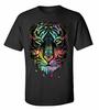 Dripping Tiger Adult Short Sleeve Tee Shirt Black