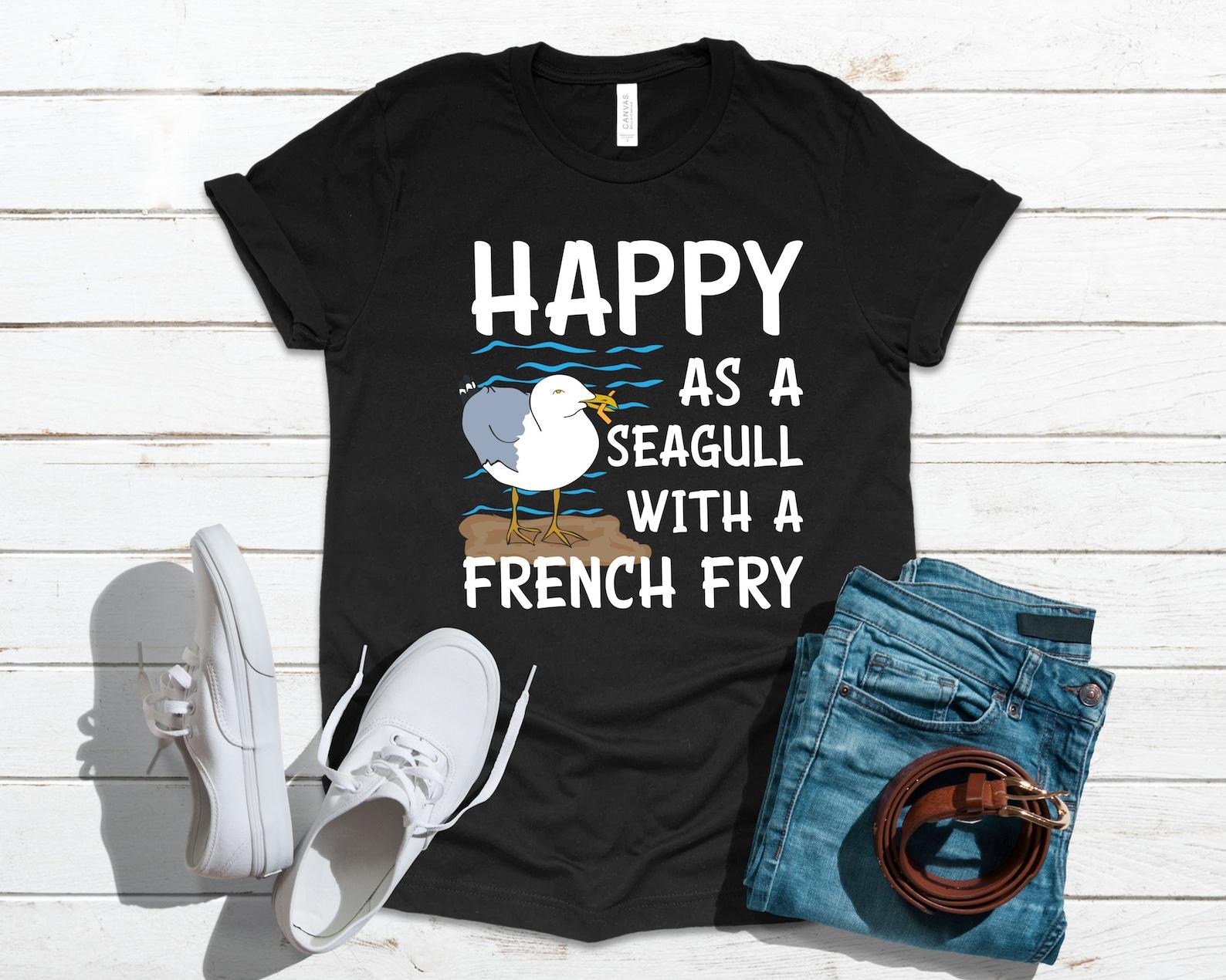 Seagull Funny French Fry Beach Bird, T-Shirt, Tank Top, T-shirt, T-shirt,T-shirt, Apparel Gift XL