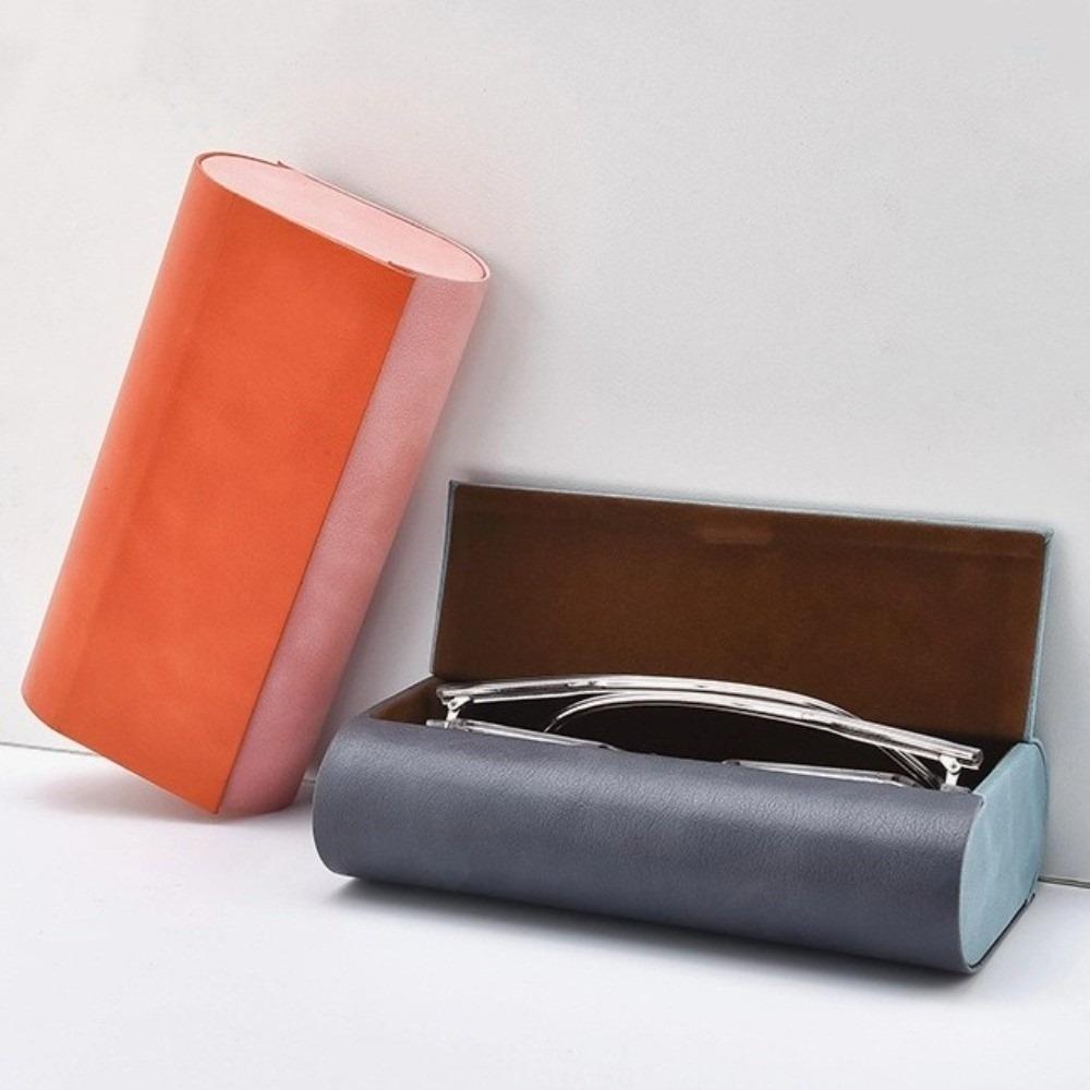 PU Leather Double Eyeglasses Case Double Layer Glasses Case Fashion Eyeglasses Holder Women