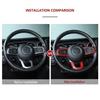 Steering Wheel Cover Trim for Jeep Wrangler JL Gladiator JT 2018- Red Carbon