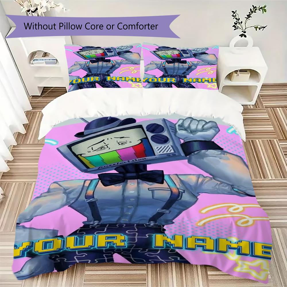 Custom Name Mr Puzzles Pattern Bedding Uilt Set Uilt Cover Pillowcase Home Decoration Birthday Gift (1*duvet Cover+2*pillowcase Without Core)
