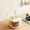 Sealed Rotatable Seasoning Box Plastic Sugar and Salt Container  Kitchen