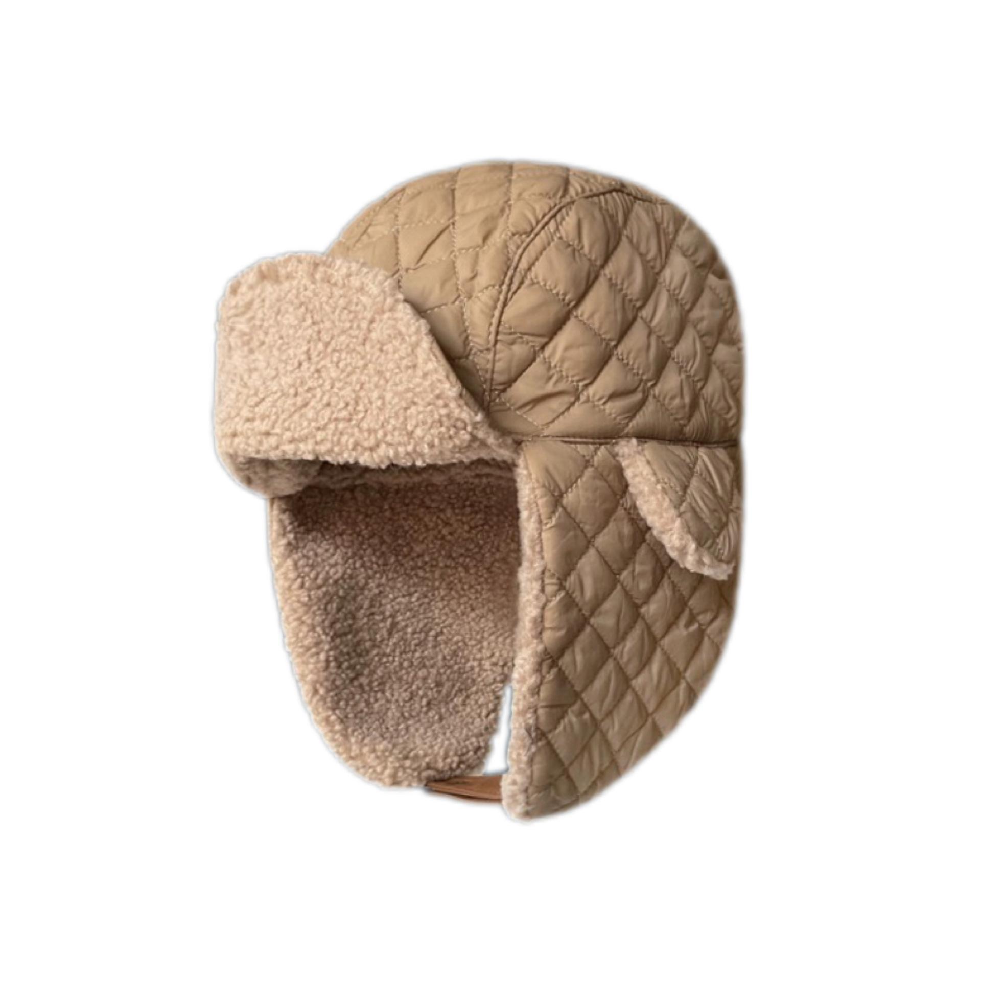 

Модная шапка пилота для мужчин и женщин, зимняя, новая, кожаная, утолщенная, теплая, для катания на лыжах, шапка Lei Feng, ветрозащитная M（56-58cm） хаки