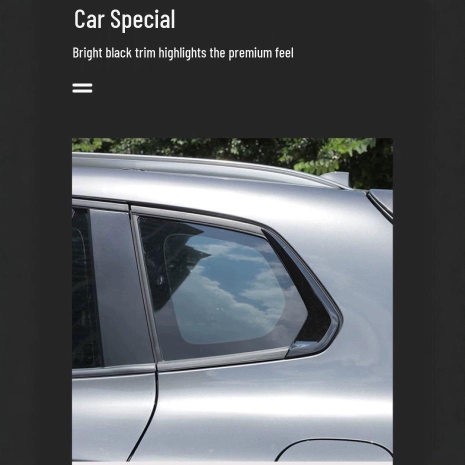 Mazda CX-50 Xingye Rear Window Trim - Black Stainless Steel Triangle Sticker