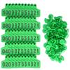 100Pack Livestock Cow Cattle TPU Ear Tag Signs No 001-500, Ear Tags Typing Copper Head Earrings Animal Identification Card