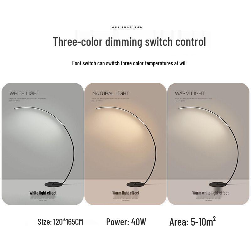 Designer LED Minimalist Arc Floor Lamp for Living Room