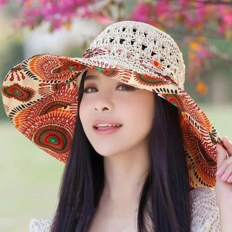 

Летняя новая большая женская пляжная шляпа с куполом и защитой от ультрафиолета, большая пляжная шляпа от солнца, солнцезащитный козырек, соломенная шляпа, аксессуары для прогулок C