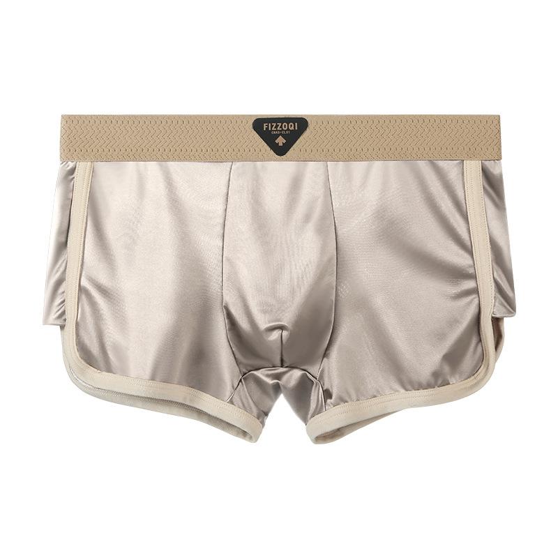 Summer Ice Silk Men's Underwear Antibacterial Men's Underwear Men's Flat Corner Pants