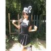 Thousand Gold Wind Bow Polka Dot Dress Women's Summer Retro Small Man Waist and Thin Temperament Fluffy Short Skirt