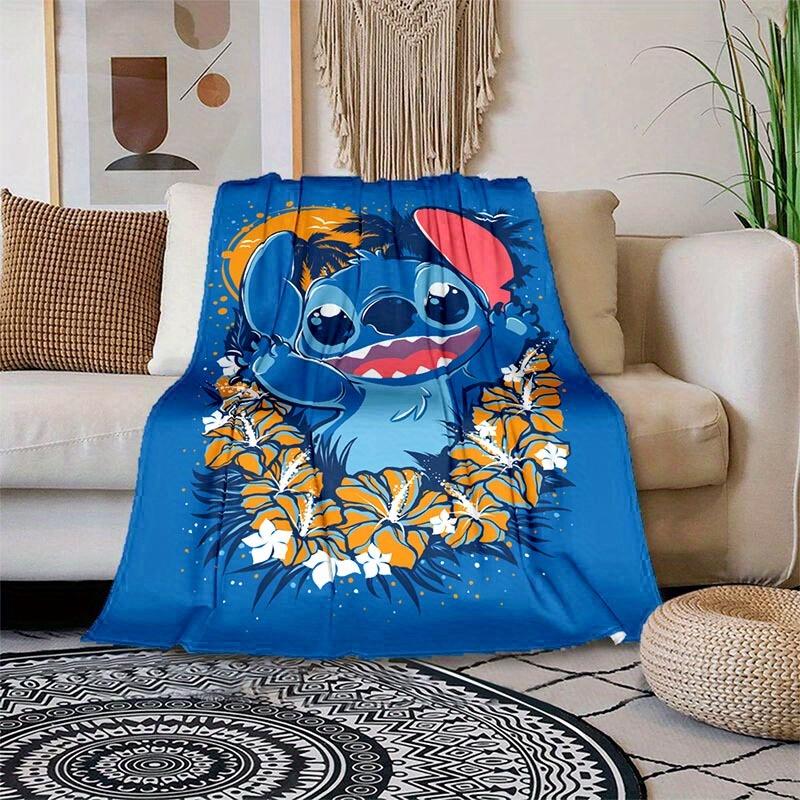 1pc Stitch Printing Blanket - Soft, All-Season Throw for Office Blanket, Personalized Gift with Adorable Cartoon Design