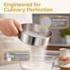 Round Stainless Steel Flour Sifter Stainless Steel Manual Flour Sifter  Baking Prep
