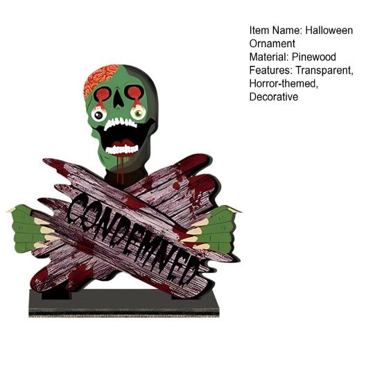 Halloween Ornament 2D Acrylic Skeleton Decoration for Home Office Cafe Studio Scary Horror Skeleton Sculpture Party Prop Table Ornament Gifts