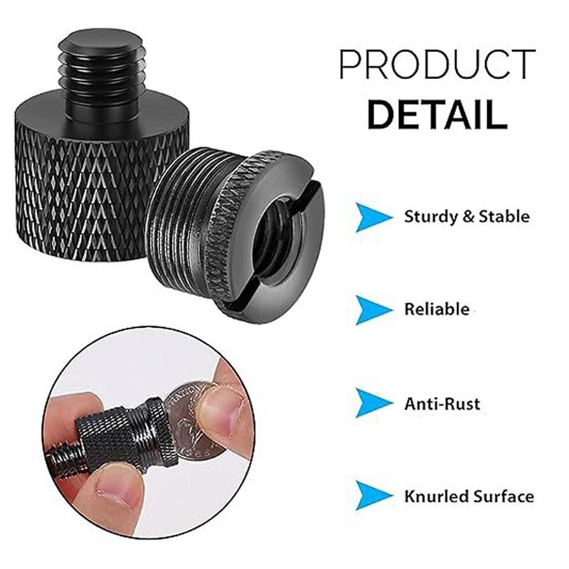 8Pcs Mic Stand Adapter Microphone Adapter for Camera Screw 1/4inch Male/Female to 5/8inch Female/Male Threaded