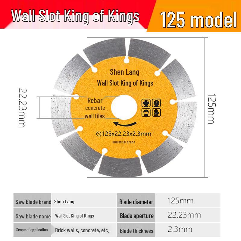 Grooving Cutting Blade Stone/Cement Dry Saw Blade for Walls 133/156/190/125/168