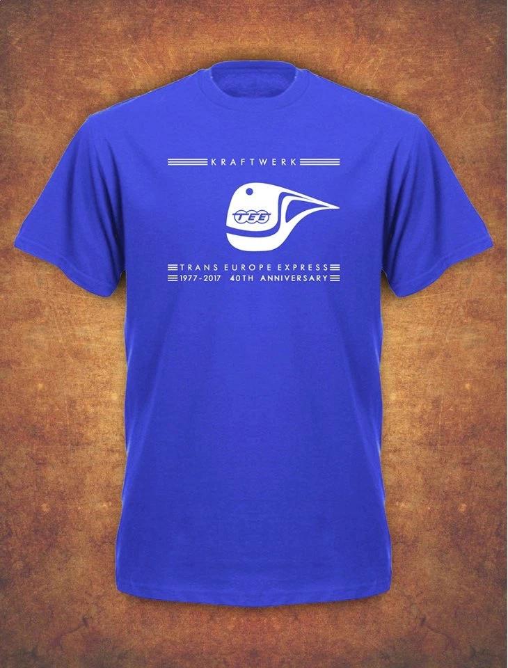 40th Anniversary KRAFTWERK Tribute TRANS EUROPE EXPRESS T- Shirt Royal Blue 3XL