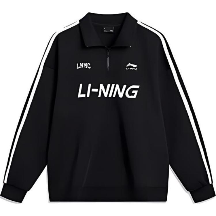 

Li Ning Sports Fashion Series Letter Stripe Pullover Long Sleeve Hoody Unisex Hoody Black YWDU547-2 XXL