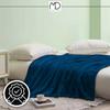 Navy Blue Embossed Polyester Throw Blanket 200x220 Cm - Modern Style for the Bedroom