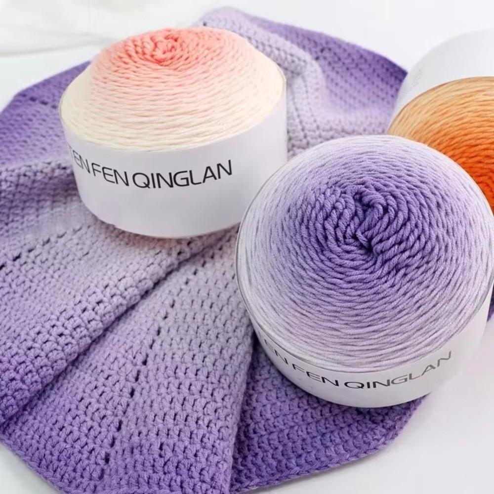 Colorful Gradient Yarn Lightweight Knitting Yarn DIY Acrylic Blended Yarn Handmade Crafts