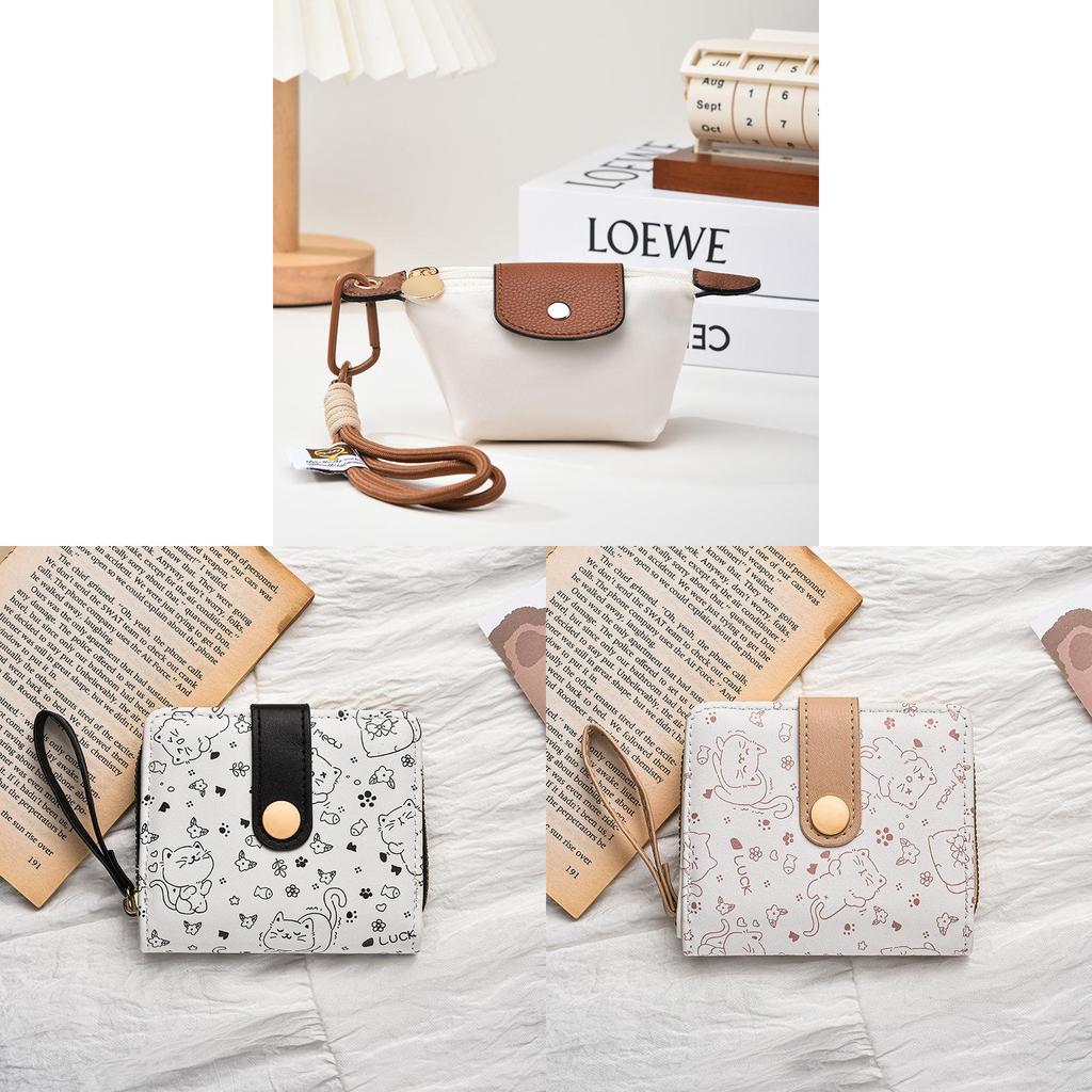 Cute Girls Wallet With Lock Closure Pu Material For Daily Use