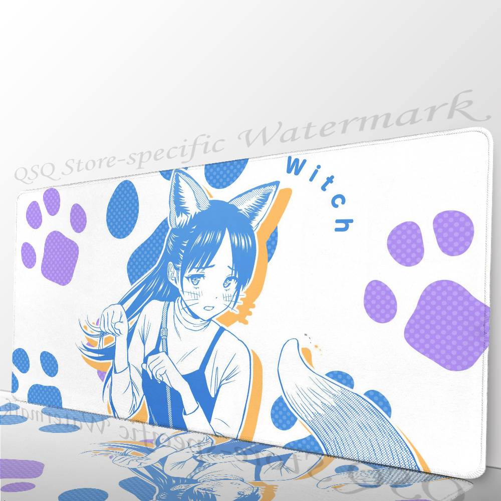 Anime W-Witch Watch Mousepad Mouse Mat Desk Mat With Pad Gaming Accessories Prime Gaming XXL Keyboard Pad Padding Mat