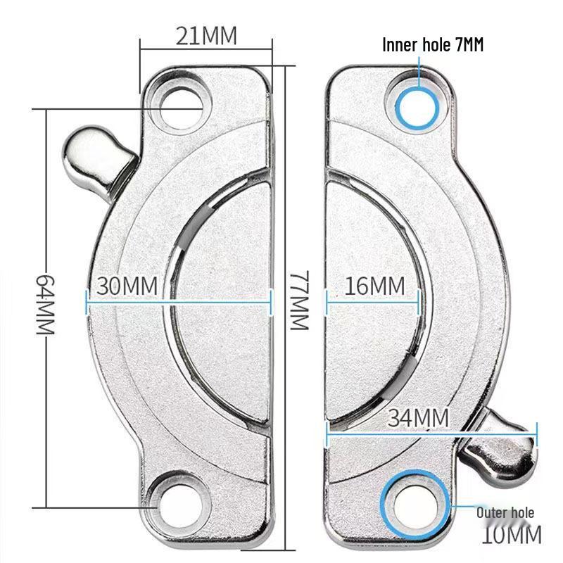 Zinc Alloy Two-in-One Furniture Connector for Dining Tables