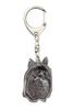 Silky Terrier - Silver-plated Key Ring with Dog, Handbag Decoration, Backpack Pendant by Art-Dog Brand