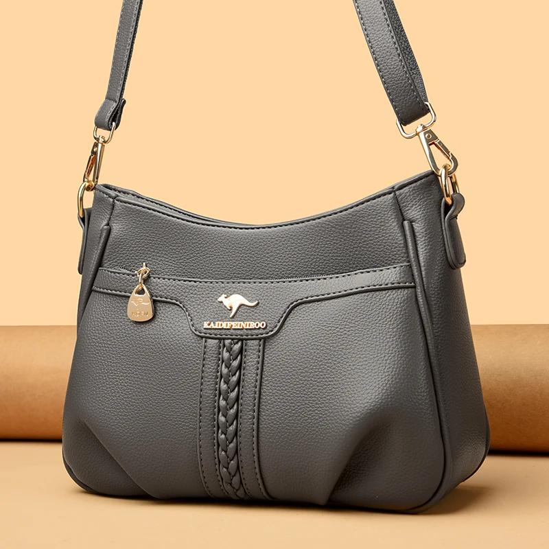 Soft Pu Leather Women Bag Brand Designer Ladies Handbag Purses Luxury Female Shoulder Bag Large Capacity Crossbody Bags