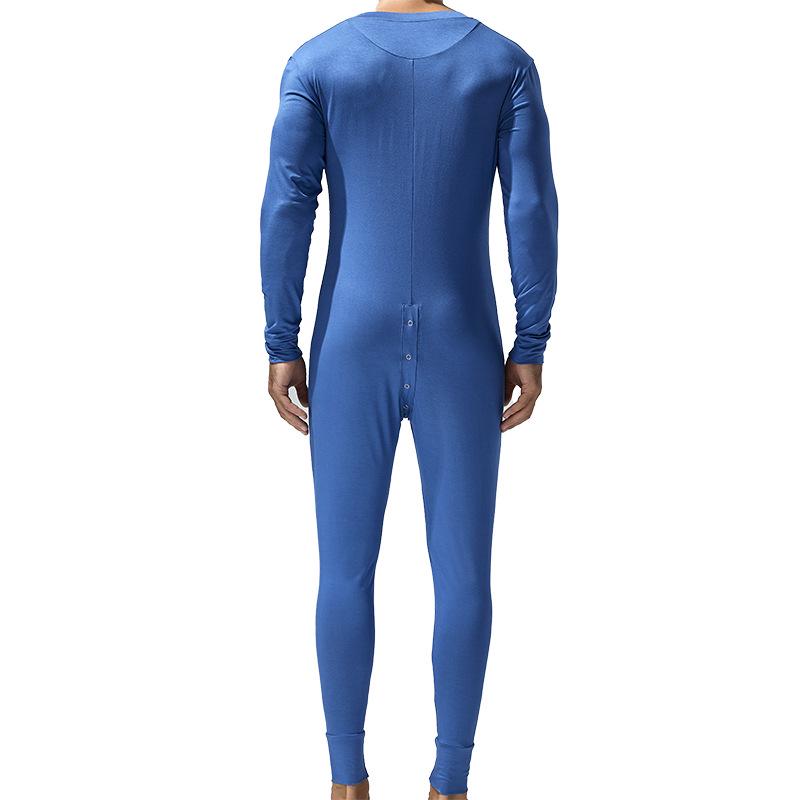 2024 Spring Jumpsuit: Open-Crotch Pajama Set with Long-Sleeve Top and Pants