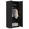Wardrobe with Doors Black Oak Effect 90 X 52 X 200 Cm
