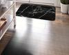 Black Marble Patterned Long Carpet Nordic Style Long Anti Slip Carpet Farmhouse Bedroom Kitchen Living Room Foyer Rug