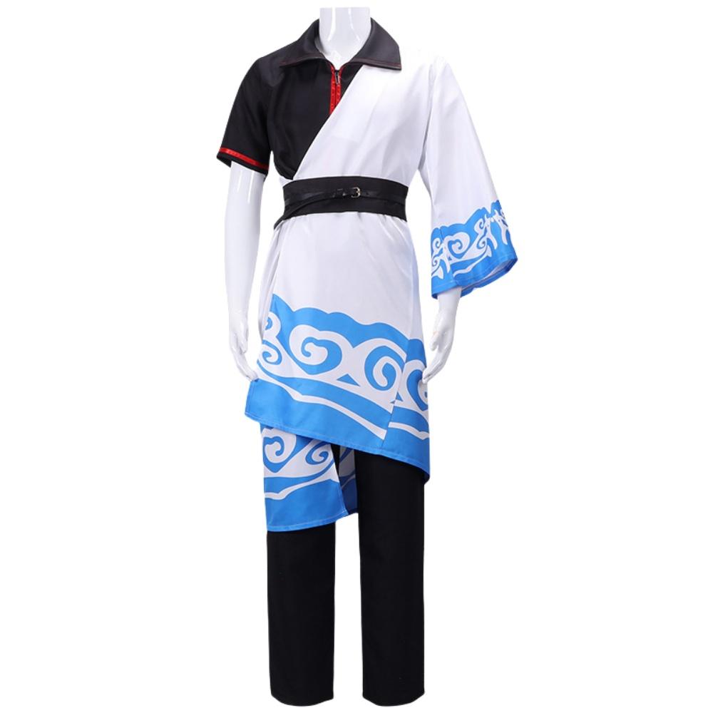 Sakata Gintoki Cosplay-Kostüme Gintama Anime Christmas'Day Party Cosplay-Kostüme Herrenbekleidung Schwarz-Weiß-Anzüge