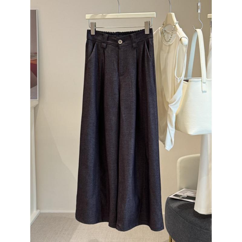 

Эластичные брюки-палаццо с заниженной талией для женщин, новая коллекция весна-осень, тонкий костюм с высокой талией, повседневная и популярная женская одежда L