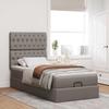 Lit ottoman - Maison Exclusive - 90x200 cm - Tissu taupe - Rangement sous le lit