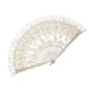 Retro Court Style Lolita Lace Hand Fan White Bride Hand Fan Dancing Props Lace Folding Fan  Cosplay