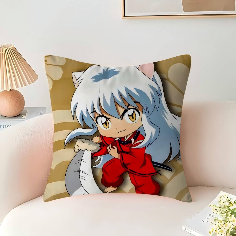 Anime Inuyasha Cushion Cover Car Throw Pillow Case For Sofa Car Christmas Gift 40x40cm 45x45cm